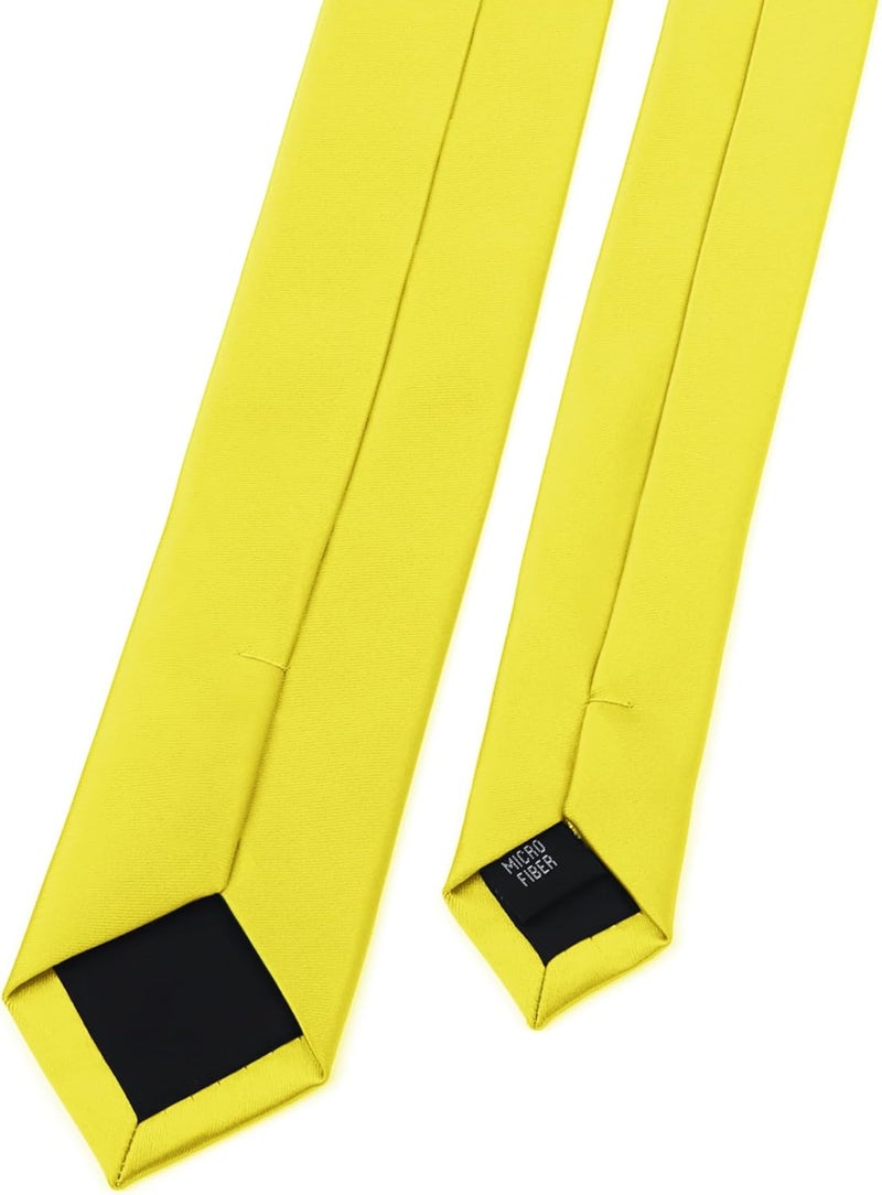 DR ANISON Skinny Tie Men Women 2" (5CM) Slim Necktie Solid Thin Ties Formal - Image 2